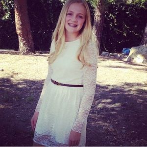 Super Cute White Floral Lace Dress H&M